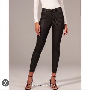 NWT Abercrombie Leather Skinny Jeans